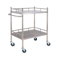 Carrello Medico, Doppio Carrello per Attrezzatura Medica da Laboratorio in Acciaio Inossidabile, Protezione di Bellezza in Un Pezzo Installazione Gratuita