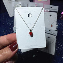 Collana In Argento Sterling, Moda E Carino 925 Sterling Argento Fragola Pendente Gioielli Per Le Donne Collana, Utilizzato Per Il Regalo Anniversario Della Festa Della Mamma E Il Compleanno Anniversa