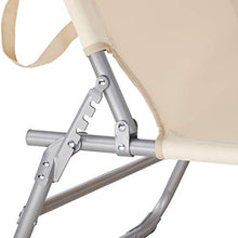 TecTake 800773 Set 2X Sedia a Sdraio con Parasole, Schienale Regolabile in 4 Posizioni, Rivestimento Resistente, Giardino Spiaggia Lettino da Sole - Disponibile in Diversi Colori (Beige | No. 403418)