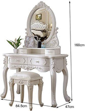 HLZY Scrivania Vanity per Camera da Letto Tavolino Moderno condimento in Legno massello Camera da Letto Francese tavolino Semplice Rurale Principessa Piccolo Appartamento Color : Style 1 (80cm)