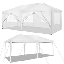COBIZI 10'x20 'Baldacchino pop-up Tenda per feste di matrimonio Tenda per ripostiglio Gazebo per esterni Tettoia da campeggio per spiaggia con 6 pareti laterali rimovibili