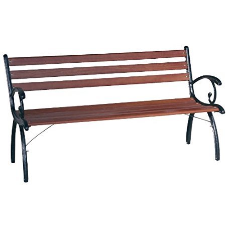 PEBSHOP Panchina Struttura in ghisa Verniciata 126 x 50 x H68 cm.