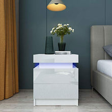 DFGH Comodino, Comodino A LED da Comodino Luminoso Grande capacità Armadio con 2 Cassetti per Tappo da Camera da Letto 110V