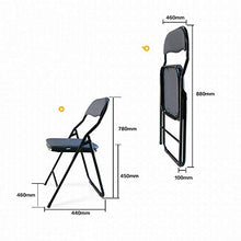 JCXOZ-Sedia Pieghevole Sedie Pieghevoli, Sedia di Svago sofà Esterno Pieghevole Sedia Nero Adatto Heavy Duty Sedia da Ufficio for Interni Esterni