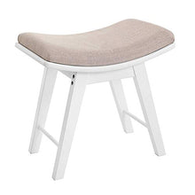EXCLVEA Sedile per Trucco per Camera da Letto Vanity Sgabello, Trucco Moderno Dressing feci con Concavo sede di Superficie, Panchina Imbottita con Gambe Rubberwood, 286lb capacità, for Camera