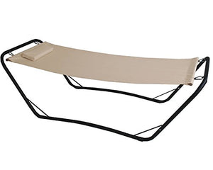 Amaca con supporto java In acciaio e PVC 600d Colore beige.