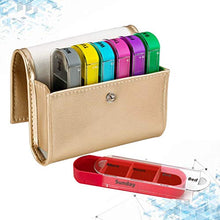 DOITOOL - Contenitore per pillole da viaggio, 28 scomparti per pillole settimanali, per medicine e medicine all'aperto, con borsa