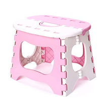 KOLOSM Sgabello Pieghevole da Bagno Bagno Piccola Panca per Bambini e Adulti all'aperto Portatile Sgabello Pieghevole Portatile Sgabello Pieghevole in plastica Addensato (Color : Pink)