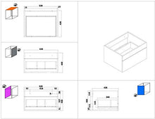 Mobile bagno Rio 550 bianco lucido