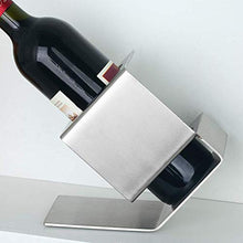 YLCJ Portabottiglie da Tavolo Moderno in Acciaio Inossidabile, espositore per portabottiglie da Vino Singolo, Elegante portabottiglie per Vino per Gli Amanti del Vino (Argento)