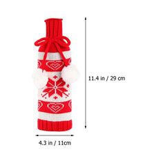 Amosfun - Copribottiglie di Vino per Natale, per Bottiglie di Vino, Vacanze, Vino, Maglione, Decorazione da tavola (Fiocco di Neve)