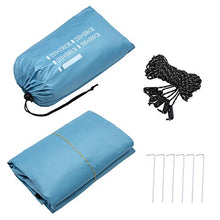 ENCOFT Parasole Vela Esterno Impermeabile, Vela Ombreggiante Tenda Rettangolare 3x4.5m con 6 Corda Anti UV Solare per Giardino Patio Viaggio, Blu