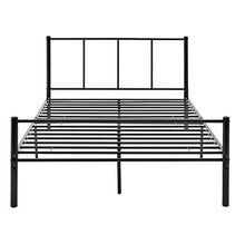 [en.casa] Struttura Letto in Metallo con Testiera e Pediera 120 x 200 cm Nero