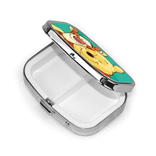 Scatola quadrata per pillole - Porta pillole portatile Winnie and Tiger Medicine Organizer a due scomparti
