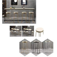 Yxsd Bar sgabello da cucina presiede i piedini di metallo rotonda Sedile Sedia da pranzo for la prima colazione bancone e casa semplice Ferro Modern Cafe di svago di alta vento coperta sgabelli for es