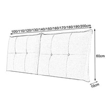 WENZHE Cuscino Testiera Letto Cuscini Lettura Capezzale, Lino Cotone Prevenzione Collisioni Custodia Morbida, Usato per Studio Hotel, Personalizzabile (Color : C, Size : 120x60x10cm)