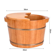 NUBAOgy Vasca per Pediluvio in Rovere per Adulti Vasca per Pediluvio in Legno Vasca per Pediluvio in Pedicure Vasca Idromassaggio per Massaggi Cura della Salute Regalo 25 Cm