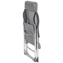 TecTake Set di 4 Alluminio sedie da Giardino Pieghevole con braccioli Grigio