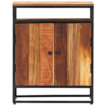 vidaXL Credenza Durevole Madia Resistente Ampia Spaziosa Robusta Pratica Utile Solida Armadio 60x35x76 cm in Legno Massello di Recupero e Acciaio