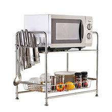 LYM &ripiano di stoccaggio Scaffali da Cucina in Acciaio Inossidabile, ripiano condimento Scaffale for Forno a microonde unità di scaffalatura Multifunzione Scaffale di Finitura