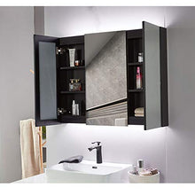 NINAINAI Mirror Cabinet Armadietto Triplo della Porta del Cabinet della Medicina di Alluminio di Alta qualità del Cabinet del Cabinet del Cabinet del gabinetto per Il Bagno Bathroom Furniture