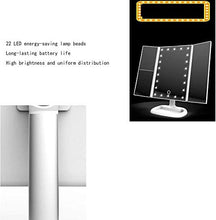 LBWARMB Trucco Specchio con luci Specchio per Il Trucco LED Trifold Trifold - Batteria E USB Accensione Specchio Cosmetico Specchio per Il Trucco Cosmetico Specchio per Il comò