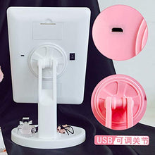 UYZ Specchio per Il Trucco Desktop LED Touch Screen Luce di riempimento per Desktop Specchio per medicazione Quadrato Princess Specchio Specchio Portatile Pieghevole Portatile
