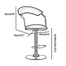 Seggiola da Bar Contatore Altezza Sgabello Girevole con Schienale in Pelle Antico Sedile Basculante Sgabelli for la Cucina Regolabile in Altezza for Il Ristorante Bistro