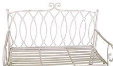 giordano shop Panchina 2 Posti da Giardino 104x55x95,5 cm in Metallo Ragusa Bianca