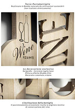 Torre Portabottiglie Vino in Bambù - Cantinetta per esposizione di 3 Bottiglie classiche di Vino - dal Design Esclusivo e Minimal - Ottima Idea Regalo - Pensato per tutti gli Ambienti