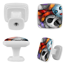 Felice Halloween 4 PCS Pomelli per Porta, Pomolo per Mobile, Pomelli per Mobili con Viti, Maniglia per Armadietto, Pomelli per Porta, Pomelli per Cassetti per Porta, Armadio, Cassetto e Credenza