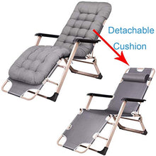 SHUAIIJUAN Sedia per il tempo libero domestico Folding Prato Lounge sedie a sdraio da giardino Sedie Sdraio reclinabili for le gambe Giardino Patio Camping Piazza acciaio con cuscino 200KG Capacità -