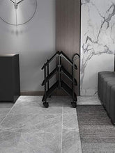 WY&WY Carrello da Bar Cucina Multifunzione rotolamento Carrello a 3 Piani Carrello di stoccaggio con Ruote e Maniglie per Cucina Trucco Bagno,Nero