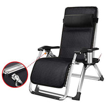 SHUAIIJUAN Sedia per il tempo libero domestico Sdraio pieghevole Relaxer Lounger Garden Sun Reclining reclinabili sedie con cuscino e Cup Holder for Outdoor, patio, campeggio, spiaggia, Deck Max.150kg