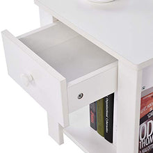 Comodino Comodino Semplice in Legno Durevole Contenitore per con Cassetto Bianco Adatto per Camera da Letto Comodino Bagno Corridoio Soggiorno