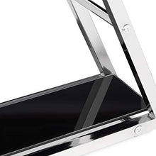 Relaxdays Glass Portasciugamano da Terra, 2 Barre Porta Asciugamani, Acciaio, Argento, 35x13.5x78 cm