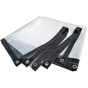 LIUHUAN Telone Trasparente con Occhielli, Ottima Copertura Telone Impermeabile, Telone in Tessuto Impermeabile Resistente per Mobili da Giardino Griglia per Piscina Auto Trampolino,Clear,2 * 8m