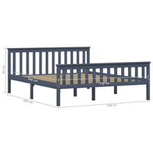 SKM Giroletto Grigio in Legno Massello di Pino 160x200 cm (26.7kg)