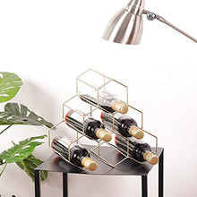 Semplice Moderno Vino Rack D'oro High-End Triangolare Ferro Wine Cabinet Creativo Vino Decorazione Vino Espositore