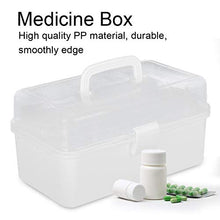 TMISHION Scatola portaoggetti per Medicina Domestica Portatile con Custodia Portatile, con Maniglia Portatile, 2 Dimensioni(L)