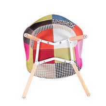 EGOONM Set di 2 sedie, Poltrona Patchwork, Sedia da Pranzo, Sedia da Reception, Sedia in Stile Nordico, Adatta per Soggiorno, Sala da Pranzo (Rosso-A5)