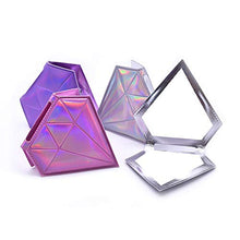 WXL Specchi da Tavolo Shape Trucco Specchio Portatile Specchio Portatile a Mano Pieghevole Specchio Specchio Specchio cosmetico Specchio Compatto per Le Donne Specchio Trucco con LED (Color : Purple)