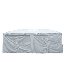 homcom Outsunny Gazebo Pieghevole da Giardino Esterno con 6 Pannelli Laterali 6x3m Bianco