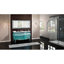 Estea Mobili - MOBILE BAGNO BOMBATO COLORE TURCHESE ARREDO LACCATO VARI COLORI MANIGLIE SWAROVSKIDESIGN VENETO - 3247A3248A - come foto