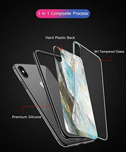 Suhctup Compatibile con Samsung Galaxy A20 / Galaxy A30 Custodia Protettiva in Vetro Temperato 9H + Cornice Paraurti in TPU Silicone Morbido Assorbimento Degli Urti a 360 Gradi Protezione -Marmo 2