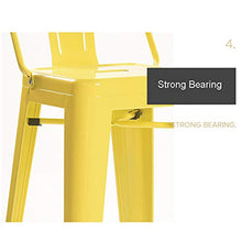 XIAOQIAO Sgabelli da Bar, sgabelli Alti 76 cm ad Altezza Fissa, con Comodo poggiapiedi e Schienale ergonomico, Gambe robuste e durevoli, Multiuso