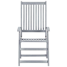 Tidyard Set 6 pz Sedie da Giardino Reclinabili in Legno Massello Acacia Grigio con Cuscini Beige 56x70x110 cm,Sedie da Esterno Reclinabili in Legno,Sedie Reclinabili,Sedie da Giardino in lengo