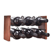 GAGP Portavini Wine Organizer Mensola for controsoffitto Cabinet Cantina controsoffitto Wine Rack 6 Bottiglie capacità Wine Rack impilabile per Qualsiasi bancone o Cantina