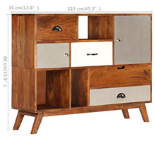 vidaXL Credenza Vintage con Cassetti Armadietto Mobile Cassettiera Dispensa Vetrina Arredo Soggiorno Armadio Arredamento Legno Massello Acacia