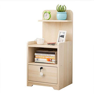 Comodini Decorazione Camera da Letto Addensare Assemblea Domestica di Legno Solido di pompaggio Singolo con la Serratura Corridoio Bagno Soggiorno Locker Multifunzione 32.5X26X70cm MUMUJIN
